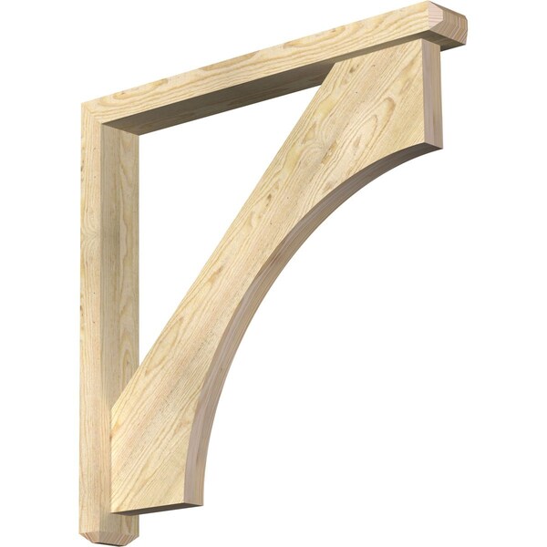 Ekena Millwork Westlake Craftsman Rough Sawn Bracket w/ Offset Brace, Douglas Fir, 4"W x 32"D x 32"H BKT0402X32X32WTL04RDF - main